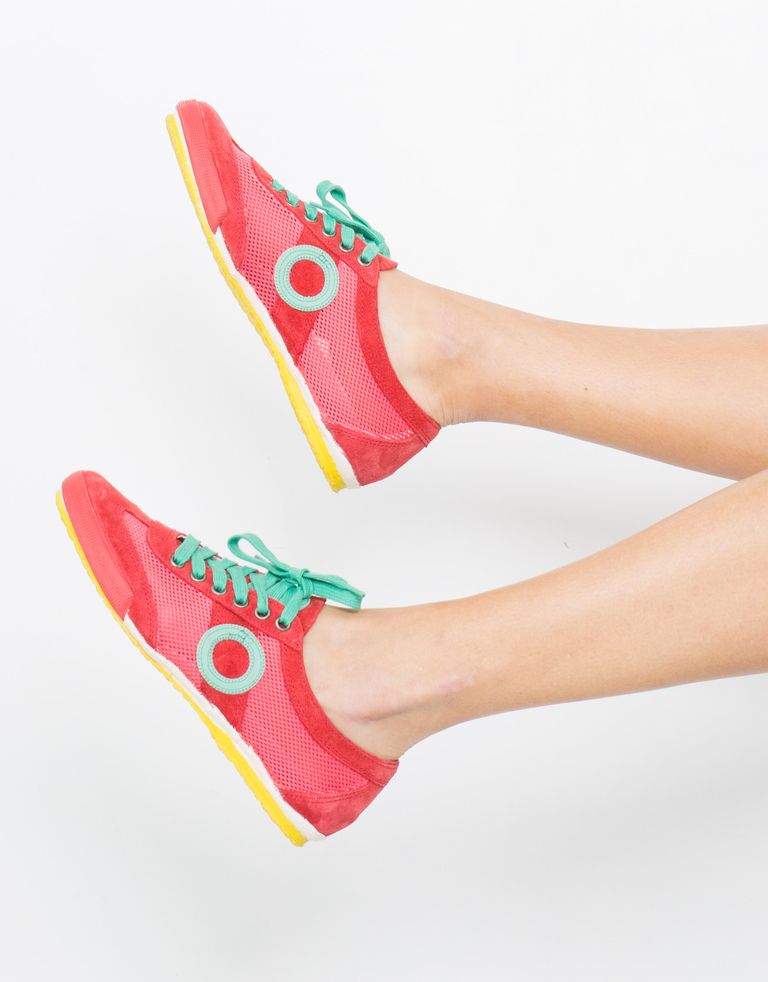 נעלי נשים - Aro - סניקרס JOANETA - אדום   ירוק
