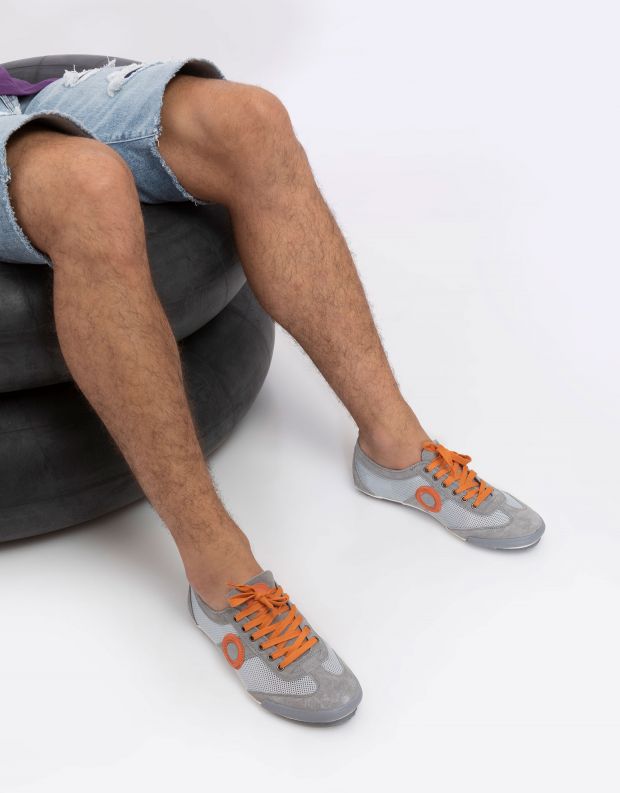 נעלי גברים - Aro - סניקרס JOANETA - אפור   כתום