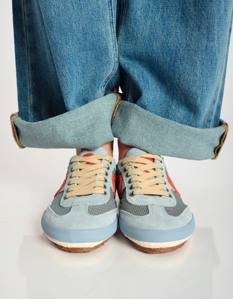 נעלי נשים - Aro - סניקרס JOANETA - תכלת   אדום3