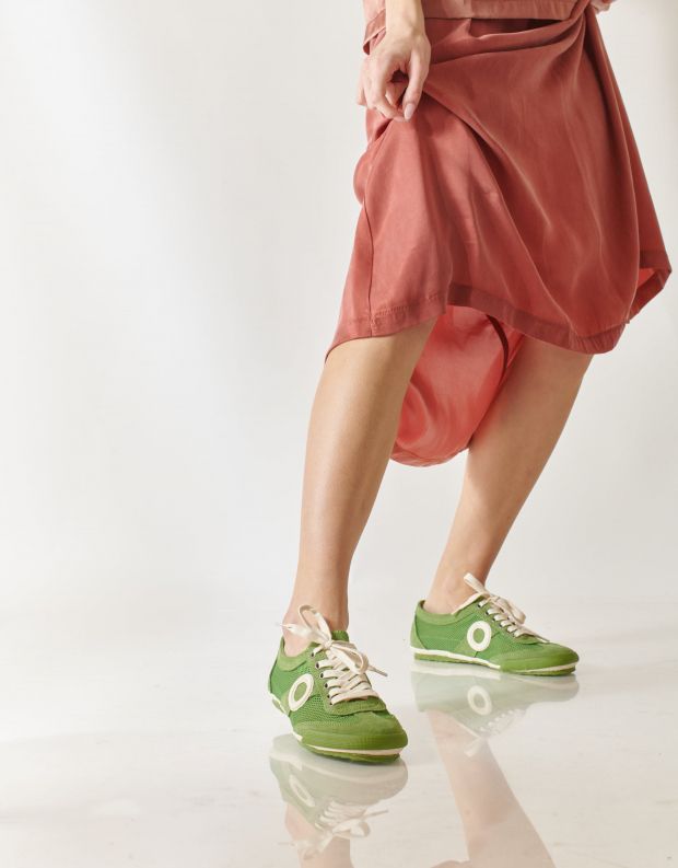 נעלי נשים - Aro - סניקרס JOANETA - ירוק   לבן