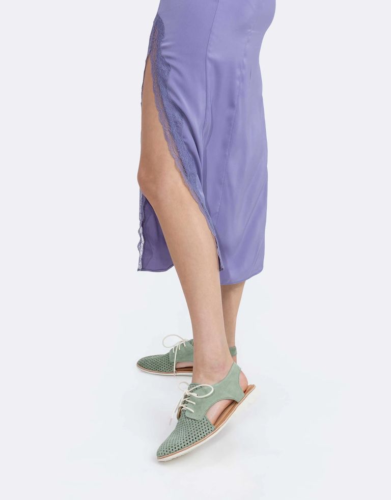 נעלי נשים - Rollie - סנדלי זמש SLINGBACK  PUNC - מנטה3