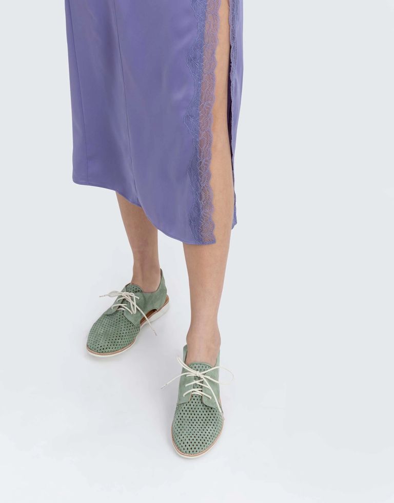 נעלי נשים - Rollie - סנדלי זמש SLINGBACK  PUNC - מנטה4