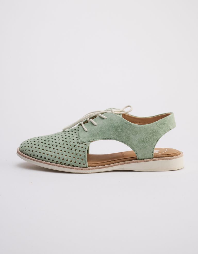נעלי נשים - Rollie - סנדלי זמש SLINGBACK  PUNC - מנטה2