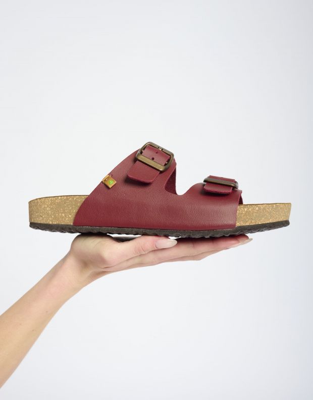 נעלי נשים - El Naturalista - כפכפי WARAJI VEGAN - בורדו