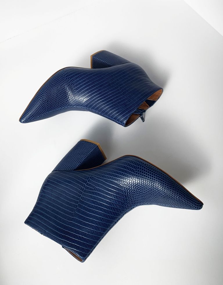 נעלי נשים - Jeffrey Campbell - מגפון TOTAL עור - כחול