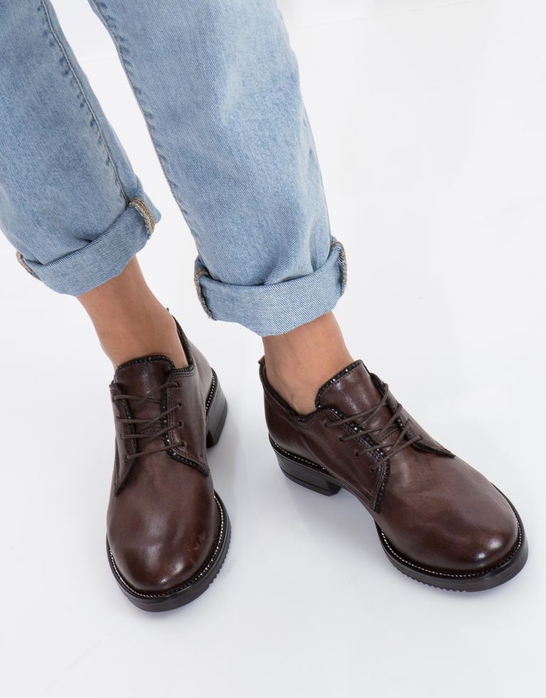 נעלי נשים - Mjus - נעלי אוקספורד ZARKO - חום כהה