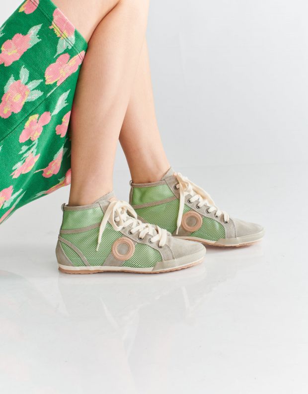 נעלי נשים - Aro - סניקרס גבוהות JOANETA - ירוק   אפור