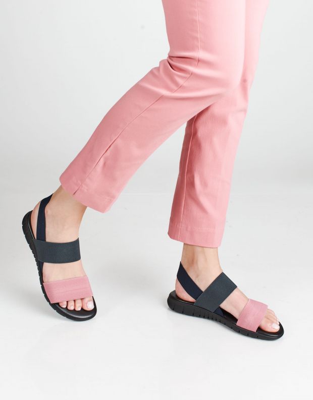 נעלי נשים - NR Rapisardi - סנדלי רצועות LAUREN משולב - ורוד   אפור