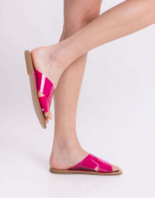 נעלי נשים - Jeffrey Campbell - קבקב CLEAH VINIL - ורוד