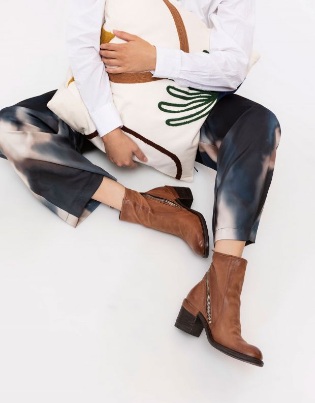 נעלי נשים - A.S. 98 - מגפוני עור JAMAL - חום