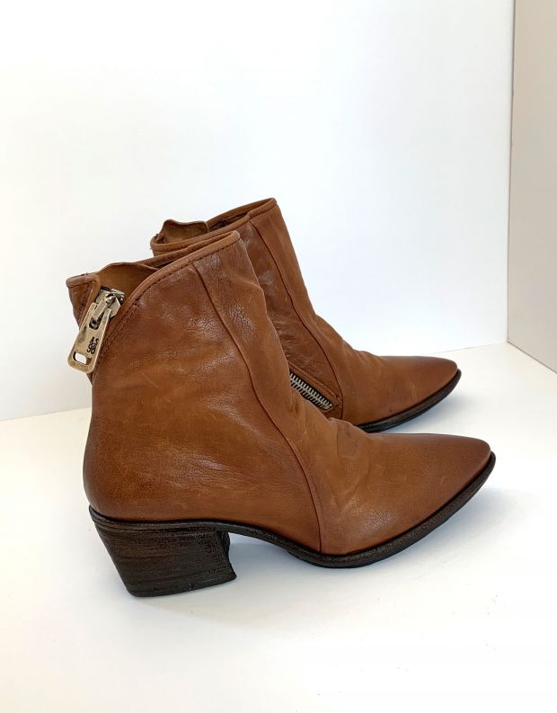 נעלי נשים - A.S. 98 - מגפוני עור PARADE - חום בהיר