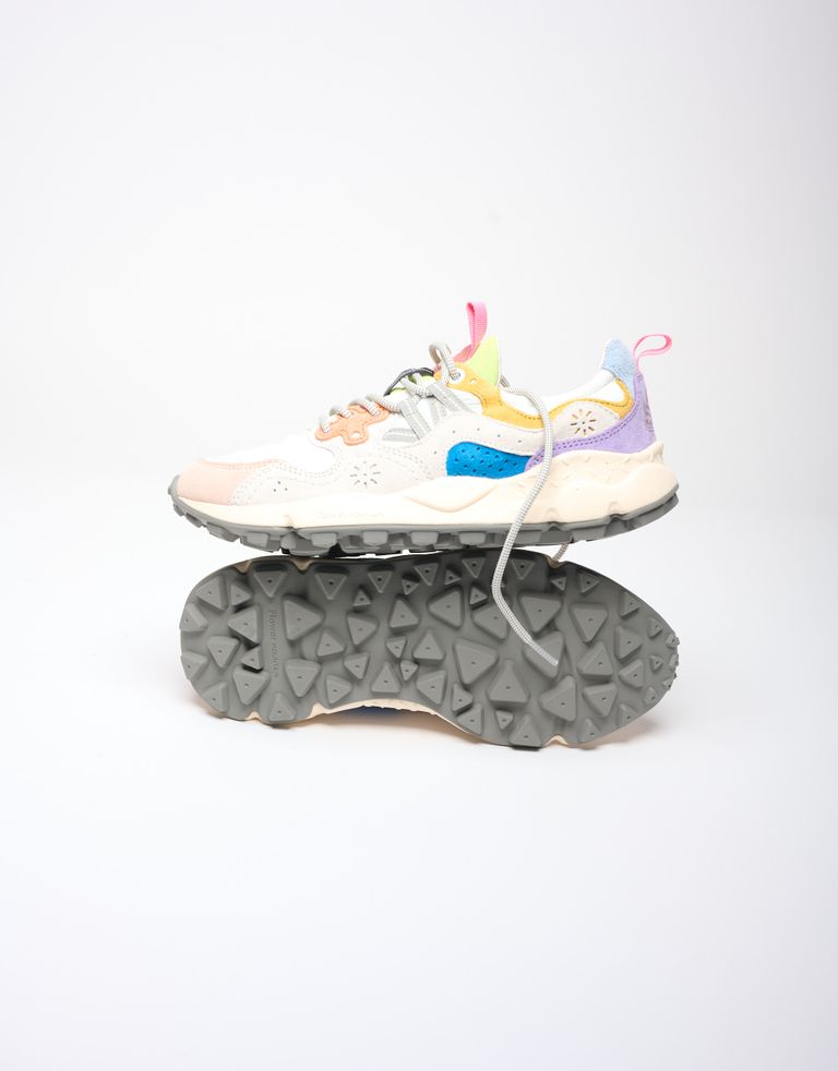 נעלי נשים - Flower Mountain - סניקרס YAMANO3 צבעוניות - לבן   ורוד