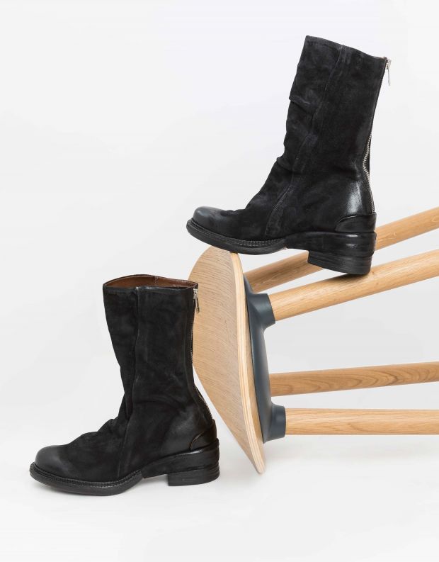 נעלי נשים - A.S. 98 - מגפי עור MIRACLE - שחור