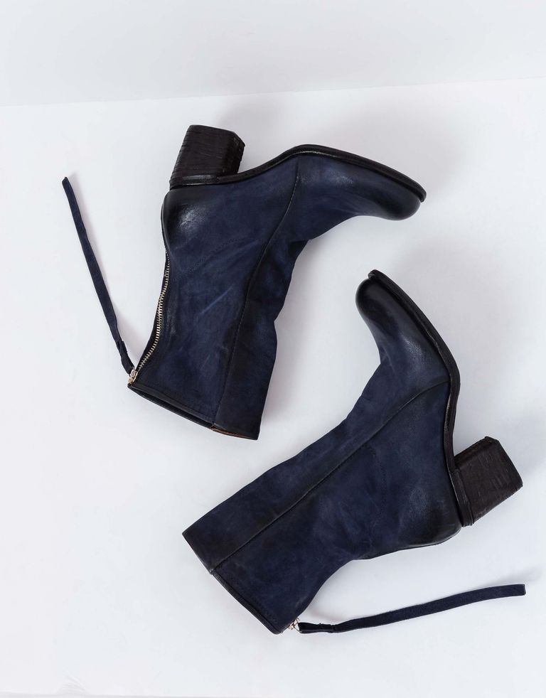 נעלי נשים - A.S. 98 - מגפי עור עם עקב BALTIMORA - כחול