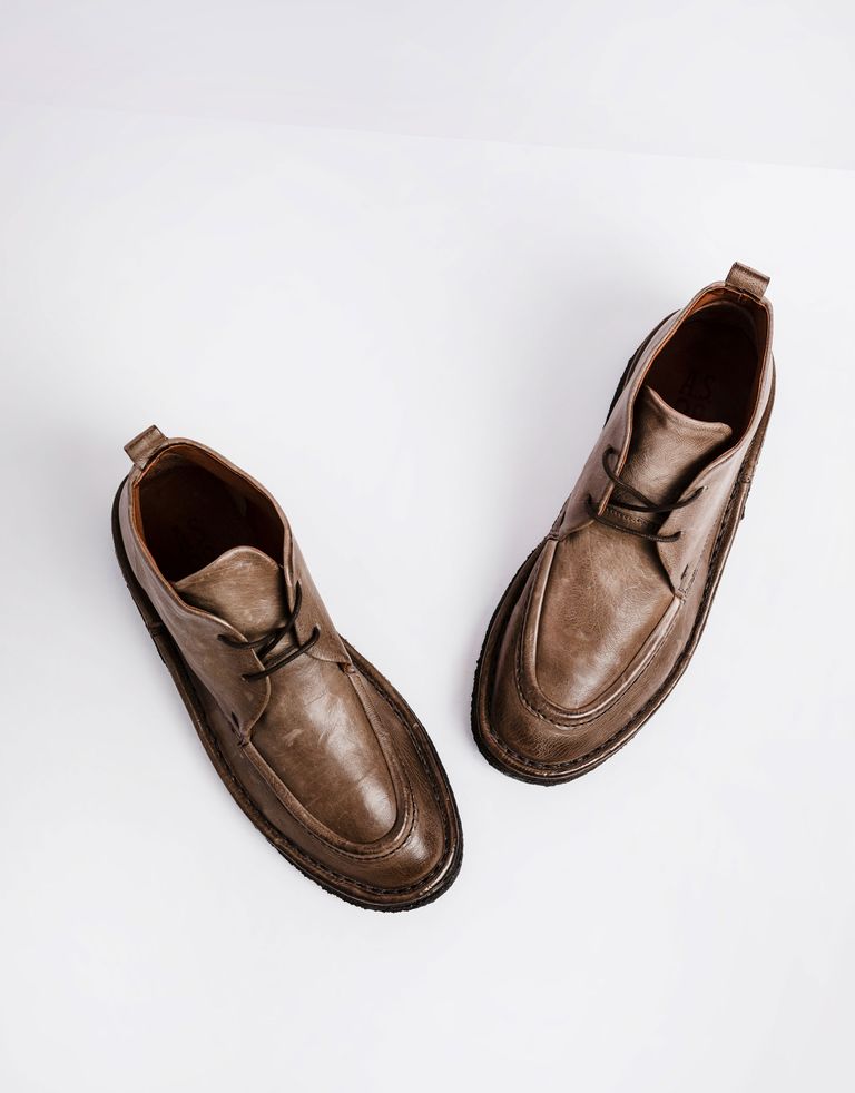 נעלי גברים - A.S. 98 - נעליים עם תיפורים OASIS - אפור