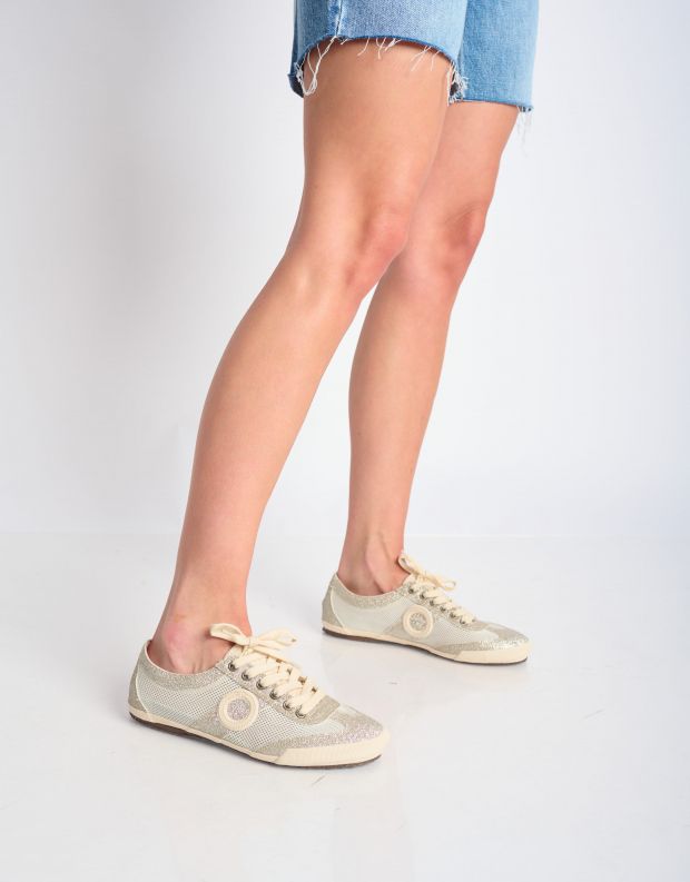 נעלי נשים - Aro - סניקרס JOANETA GLITTER - כסף