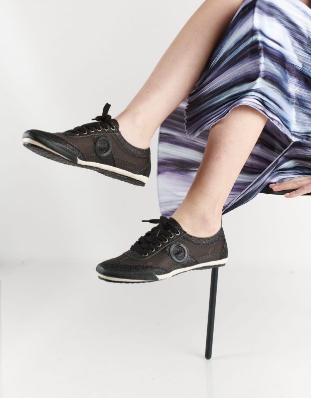 נעלי נשים - Aro - סניקרס JOANETA GLITTER - שחור