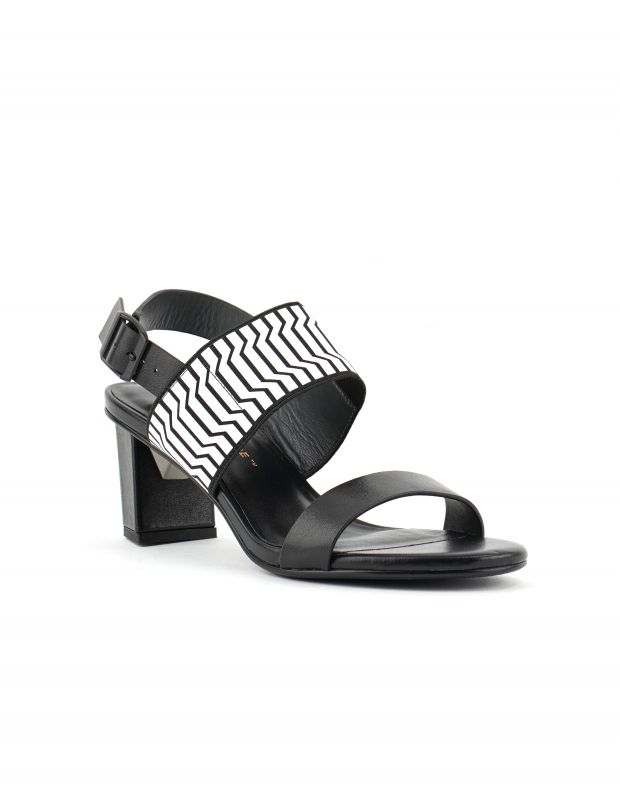 נעלי נשים - United Nude - סנדלי POP MID - שחור לבן