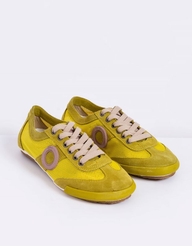 נעלי נשים - Aro - סניקרס JOANETA - צהוב   ורוד