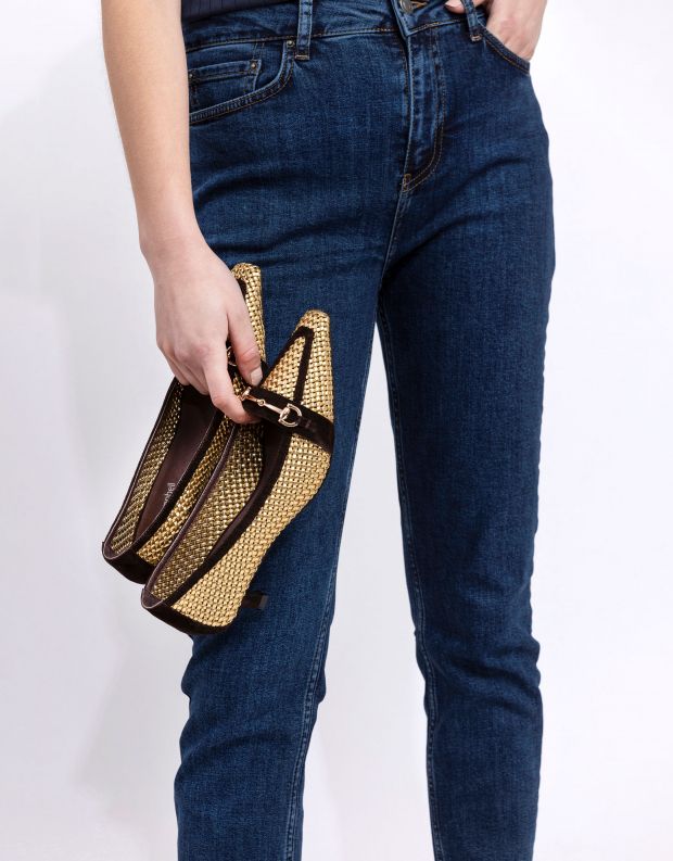 נעלי נשים - Jeffrey Campbell - נעלי סירה קלועות HYSTERIC - זהב