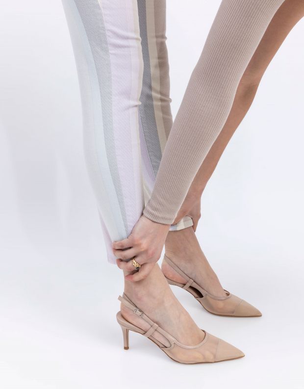 נעלי נשים - Jeffrey Campbell - נעלי סירה מבד רשת MAERA - ניוד