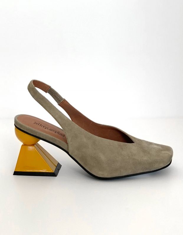 נעלי נשים - Jeffrey Campbell - סירה VITTI - אפור   צהוב