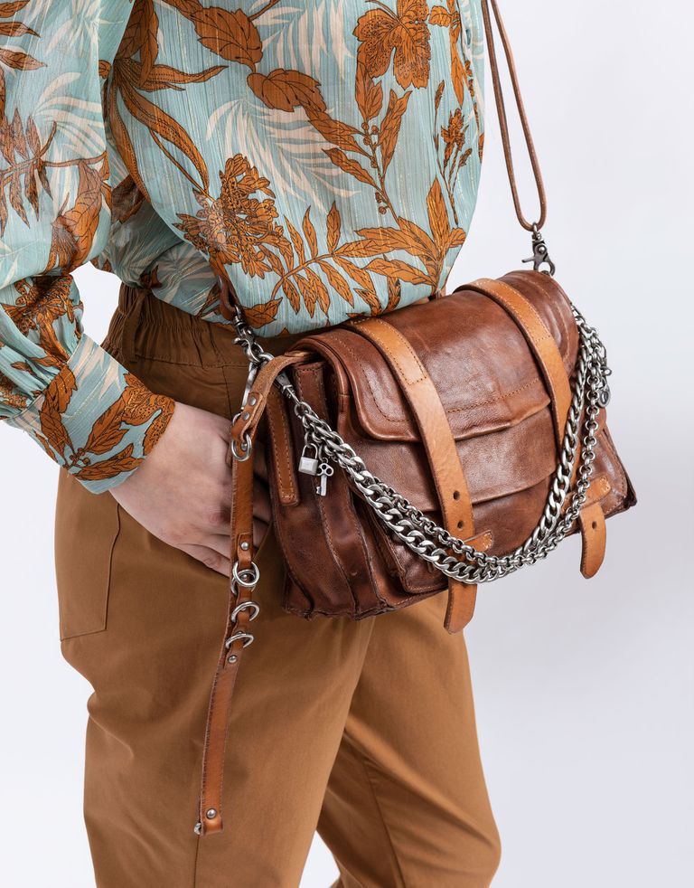 נעלי נשים - A.S. 98 - תיק צד קטן מעטפה כפולה - חום