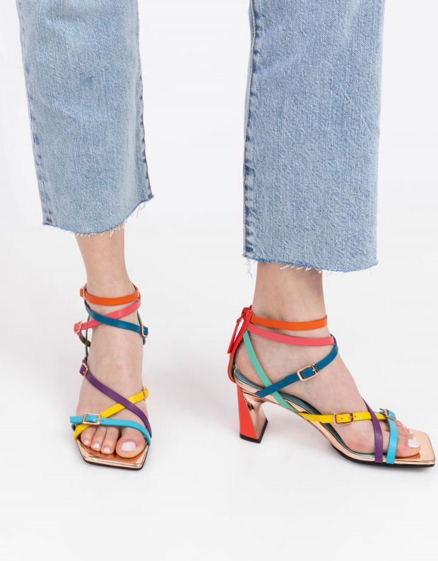 נעלי נשים - United Nude - סנדלי רצועות  MOLTEN - צבעוני
