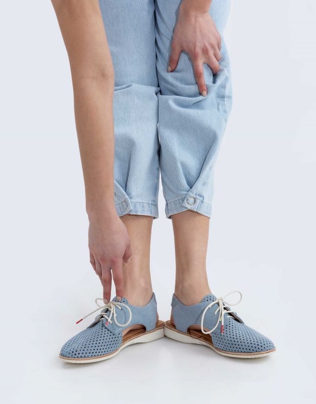 נעלי נשים - Rollie - נעל SLINGBACK PUNCH - תכלת