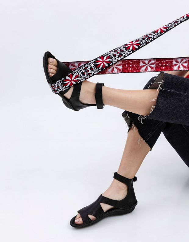 נעלי נשים - loints of Holland - סנדלי קולר TURBO - שחור