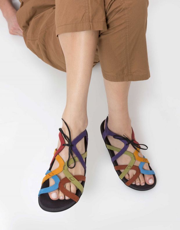 נעלי נשים - loints of Holland - סנדלי רצועות SWING - צבעוני