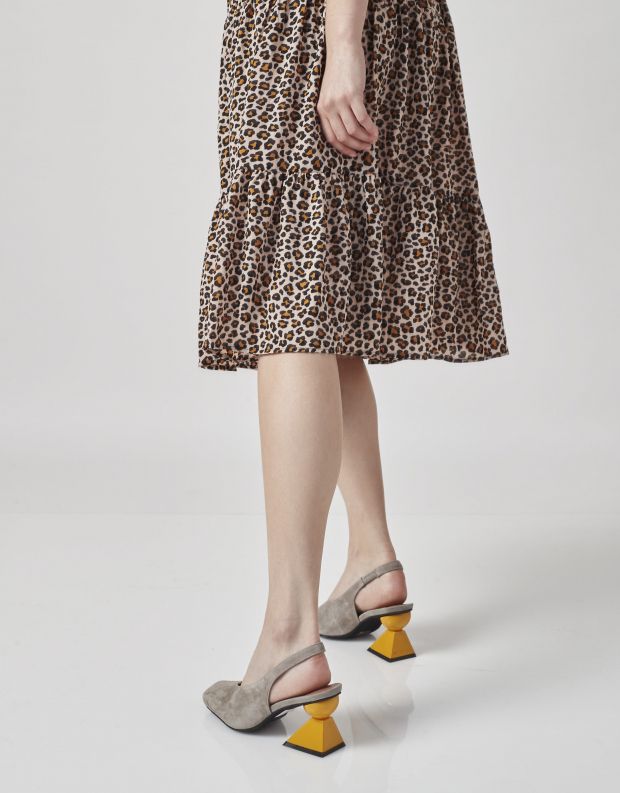 נעלי נשים - Jeffrey Campbell - סירה VITTI - אפור   צהוב