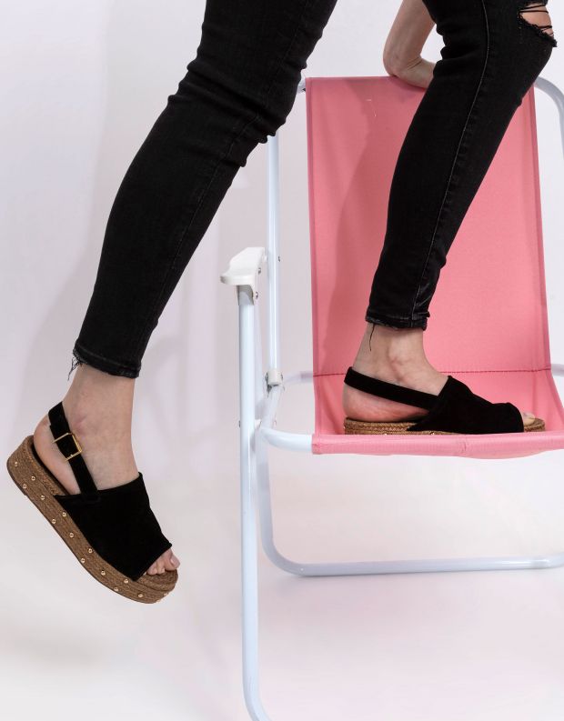 נעלי נשים - Schutz - סנדלי פלטפורמה חבלים IVY - שחור