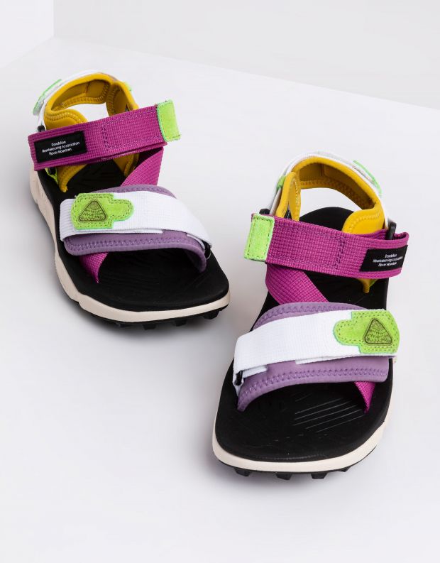 נעלי נשים - Flower Mountain - סנדלי רצועות סקוטש NAZCA - ורוד   לבן