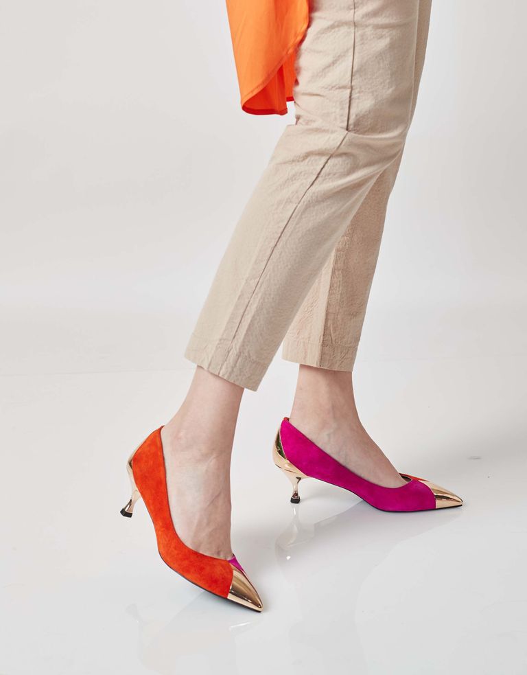 נעלי נשים - Jeffrey Campbell - נעלי סירה NATALIE - ורוד-כתום