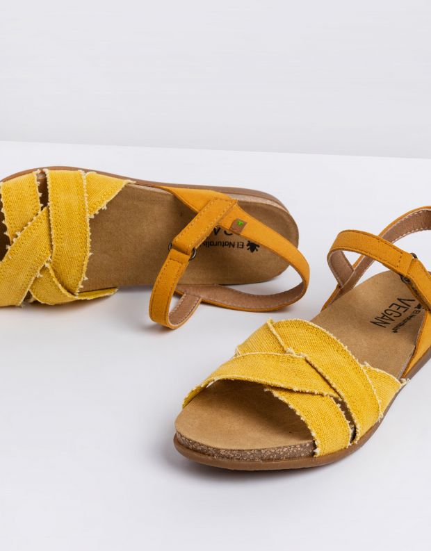 נעלי נשים - El Naturalista - סנדלים טבעוניים ZUMAIA - צהוב