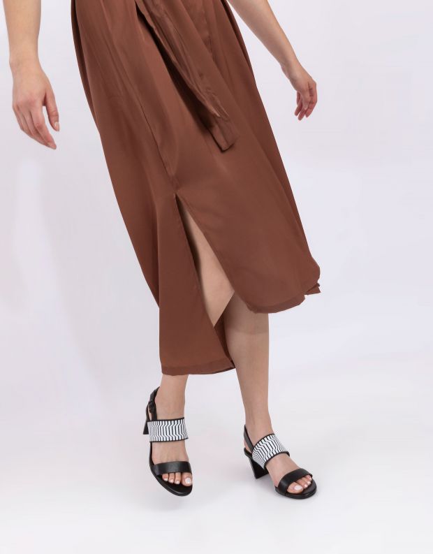 נעלי נשים - United Nude - סנדלי POP MID - שחור לבן