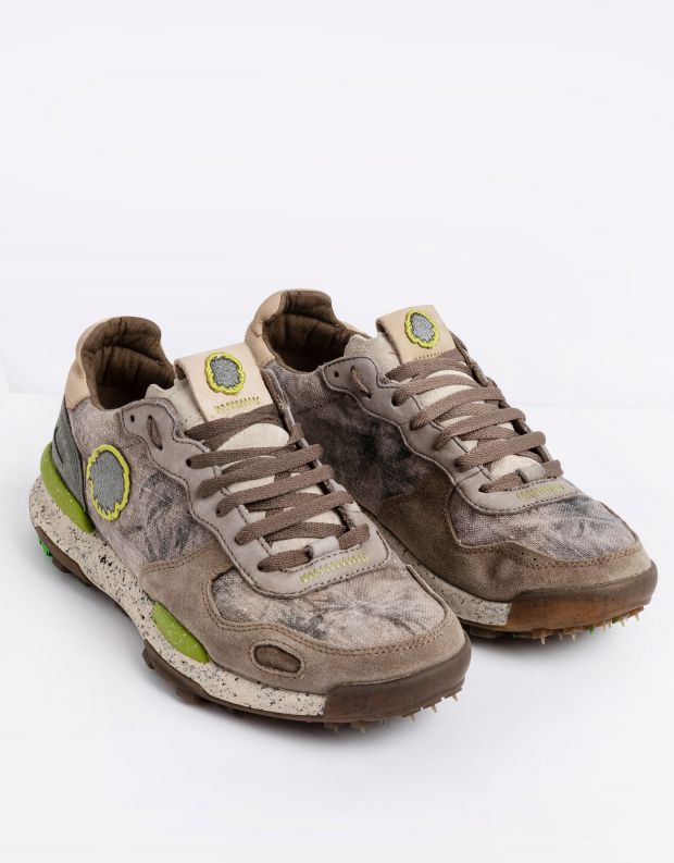 נעלי גברים - Satorisan - סניקרס בד CHACRONA - חום