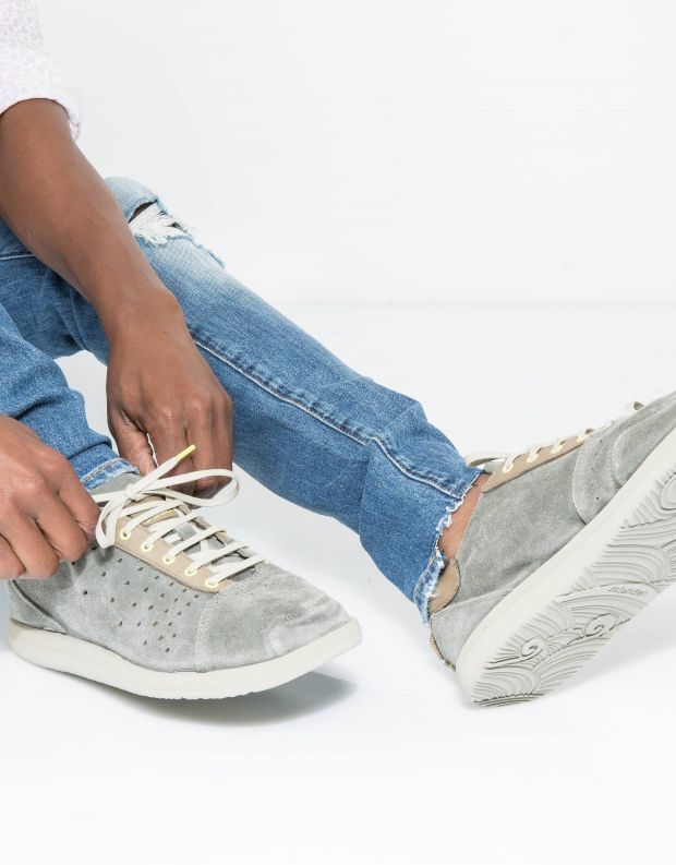 נעלי גברים - Satorisan - סניקרס TATE SUEDE - אפור