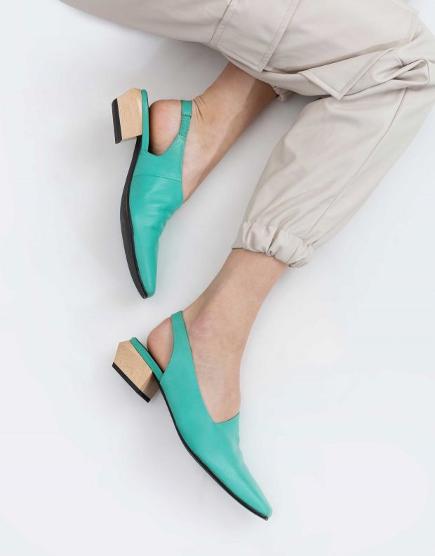 נעלי נשים - Yuko Imanishi - נעלי סירה KAREN - ירוק