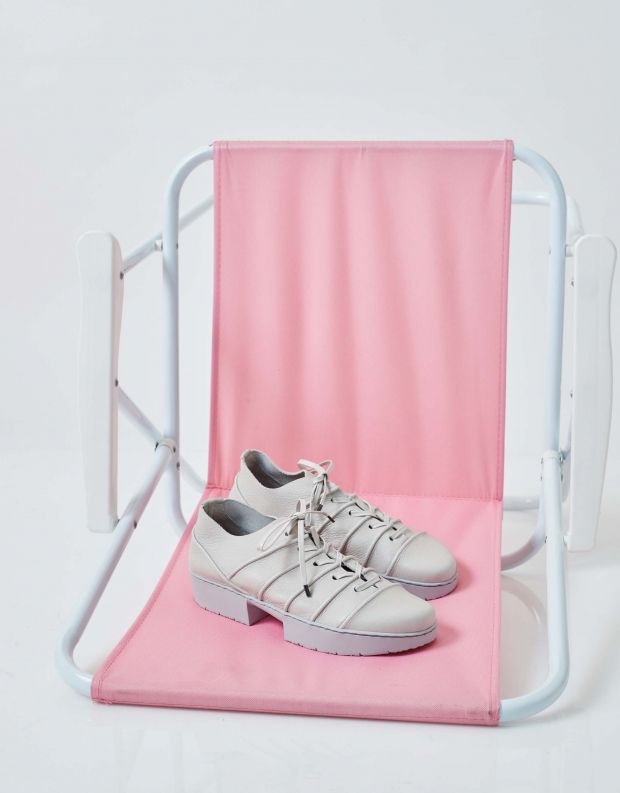 נעלי נשים - Trippen - נעלי עור SYSTEM SPORT - אפור בהיר