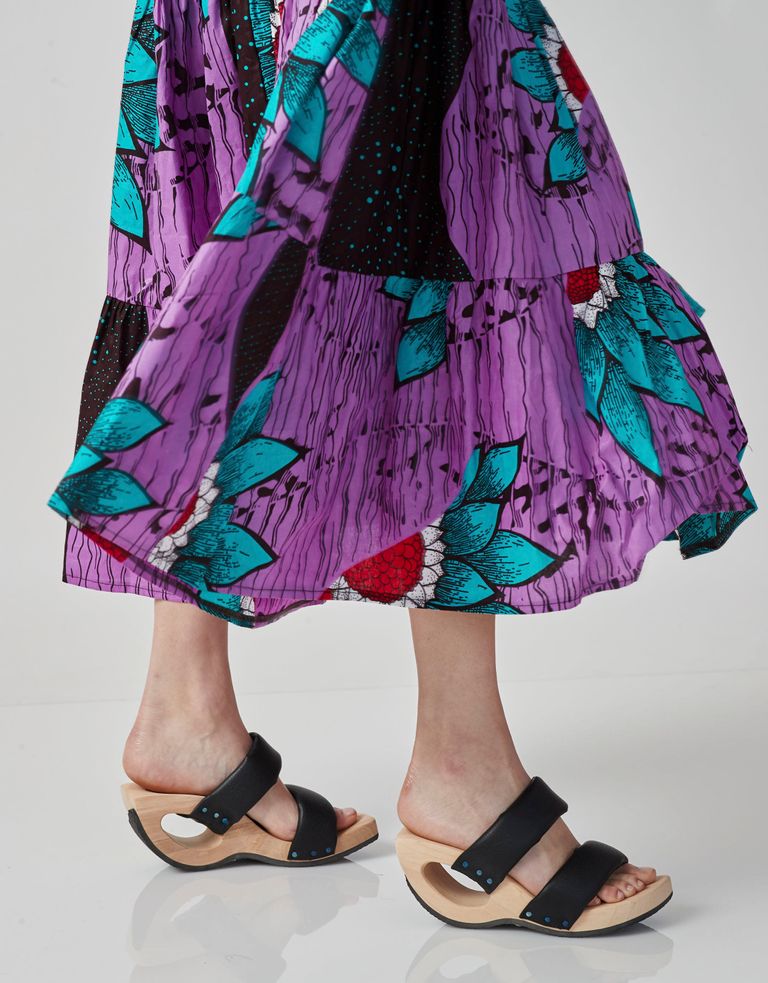 נעלי נשים - Trippen - כפכפי עץ TIRE WOOD - שחור