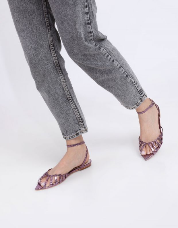 נעלי נשים - Schutz - סנדלים שטוחים ELIA - שחור מבריק