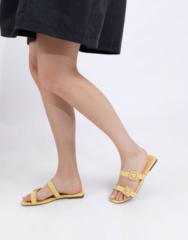 נעלי נשים - Schutz - כפכפי רצועות STELLA נחש - צהוב