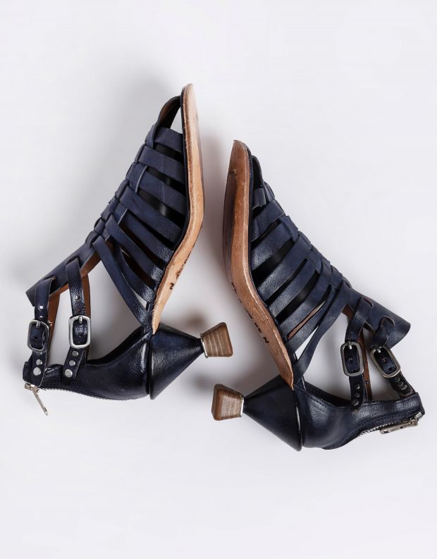 נעלי נשים - A.S. 98 - סנדלי עקב קלועים HEAR - כחול