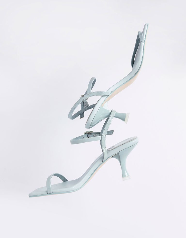 נעלי נשים - Jeffrey Campbell - סנדלי עקב עם רצועה JERROD - תכלת