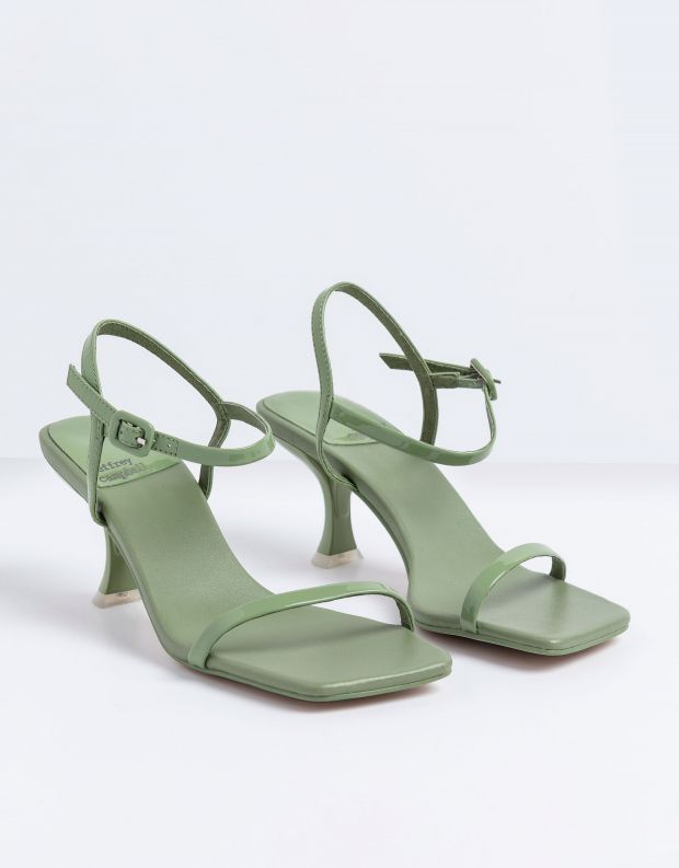 נעלי נשים - Jeffrey Campbell - סנדלי עקב עם רצועה JERROD - מנטה