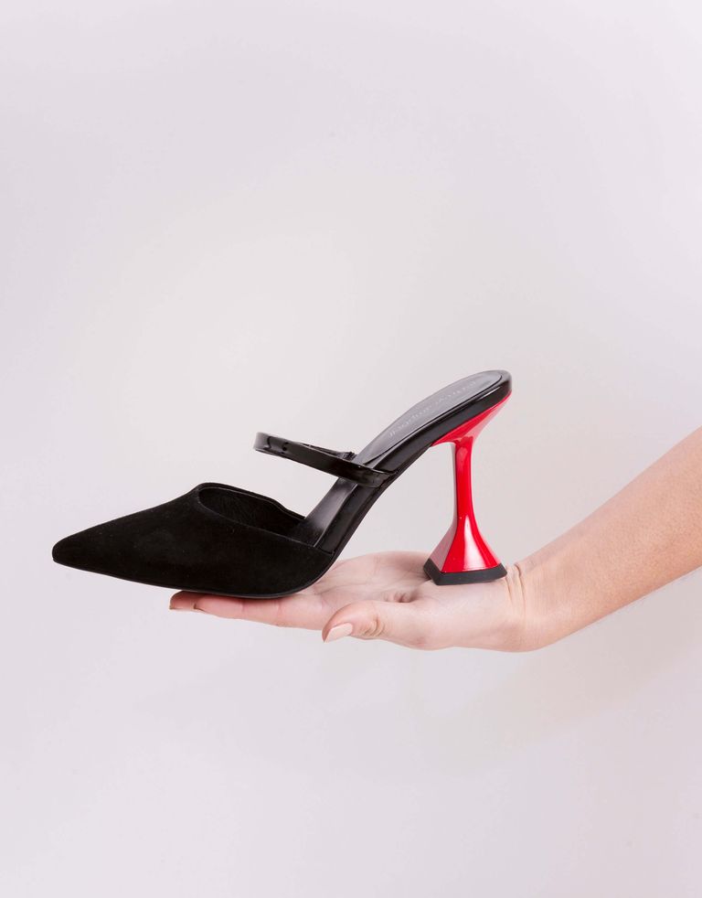 נעלי נשים - Jeffrey Campbell - כפכפים עם עקב ZIVOT - שחוראדום