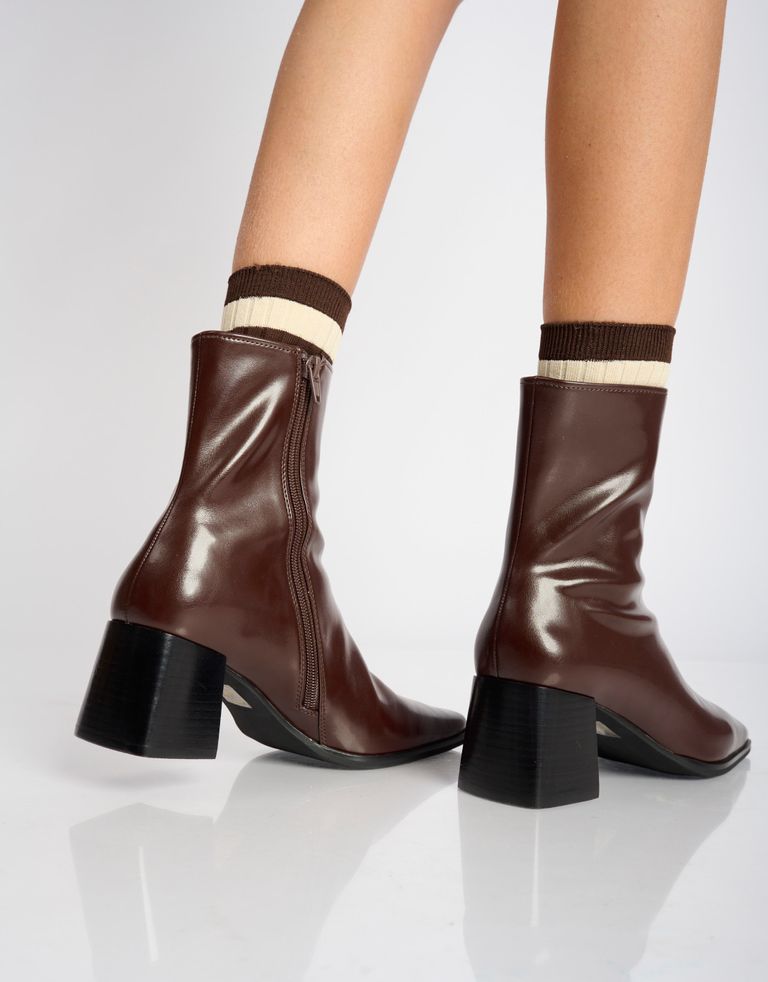 נעלי נשים - Jeffrey Campbell - מגפונים SLIQUE - חום1