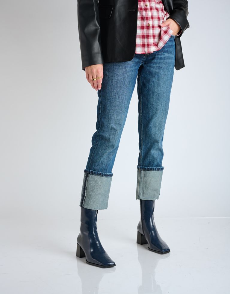 נעלי נשים - Jeffrey Campbell - מגפונים SLIQUE - כחול3